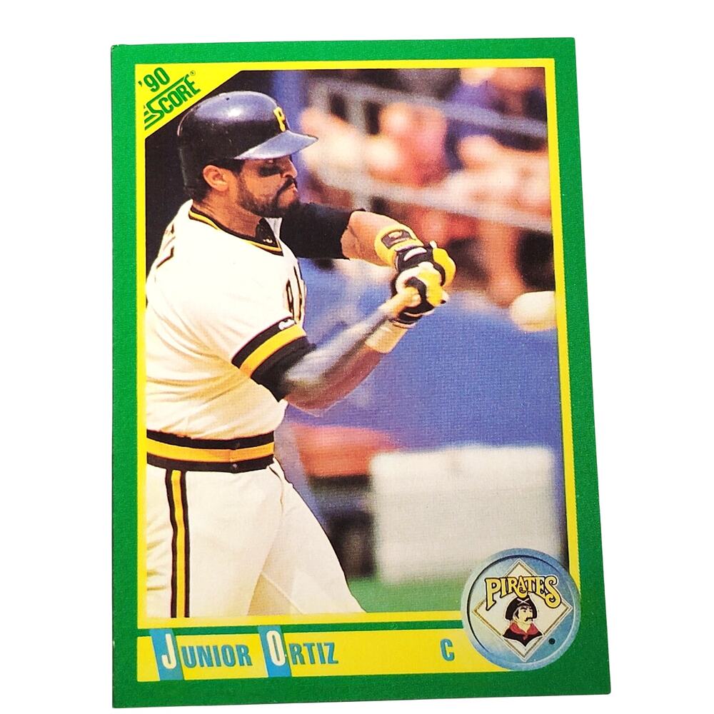 1990 Score Junior Ortiz Card No. 143 Pittsburgh Pirates C EX